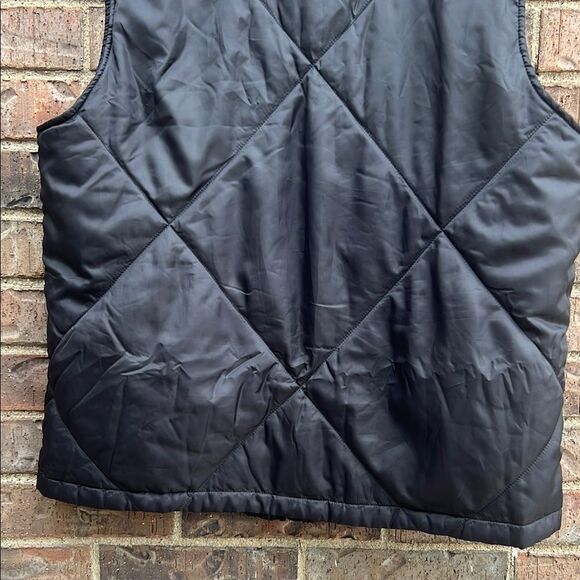 Socialite Men's Black Quilted Sleeveless Zipper Zip Pocket Vest Fall Winter L XL - Picture 10 of 12